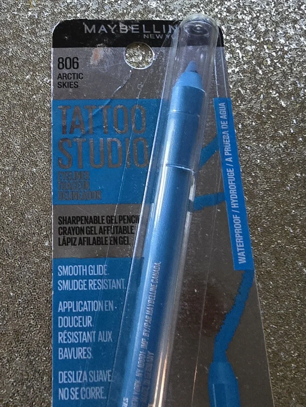 Tattoo Studio Maybelline Waterproof Arctic Blue Gel Eyeliner Pencil